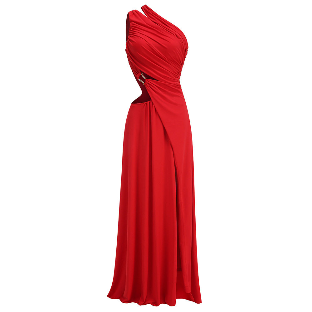 One-shoulder irregular dress