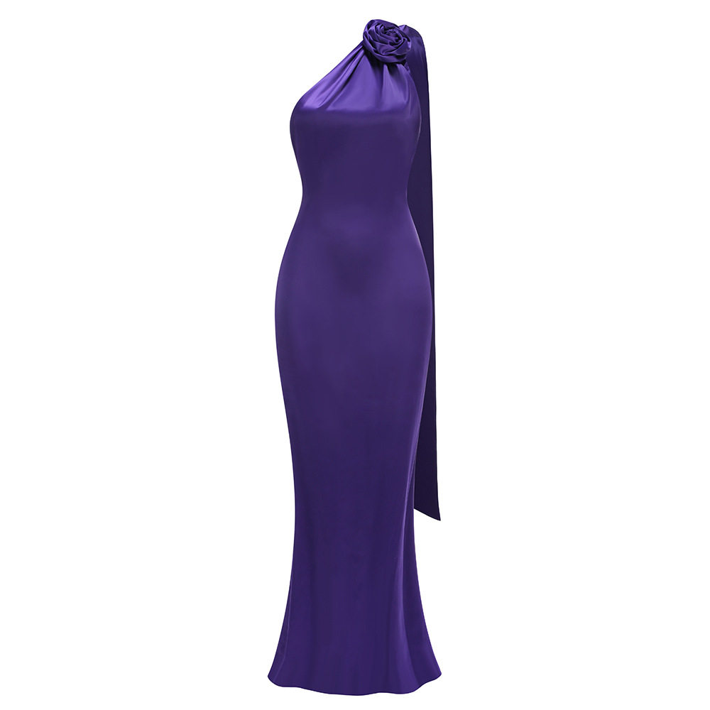 Hanging neck skirt temperament evening dress