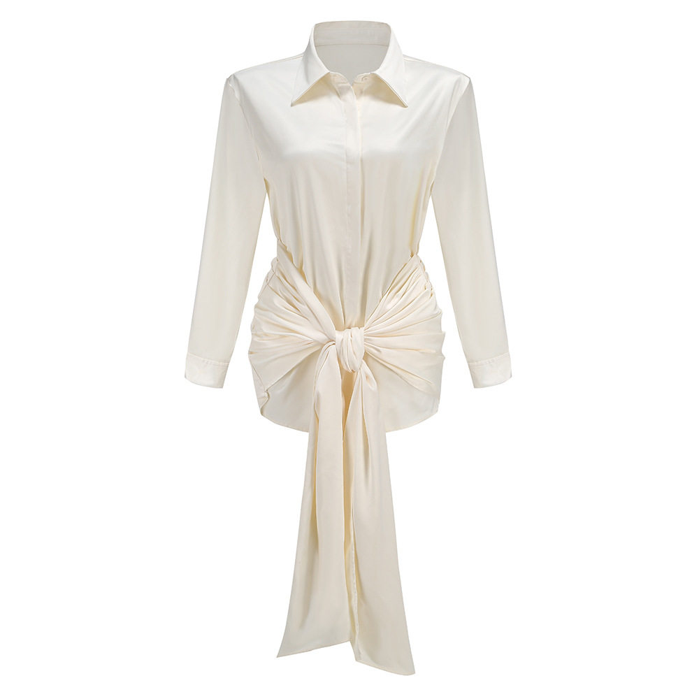 Shirt skirt with slim waist