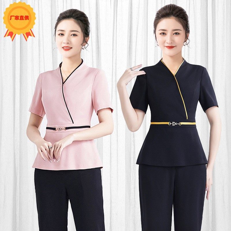 美容院,足浴店按摩SPA会所技师工作服套装
