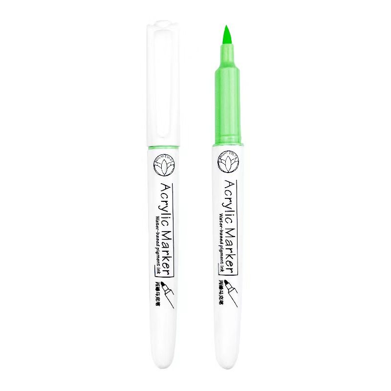 Refillable soft-tipped acrylic marker 12/24 color graffiti opaque water-based marker pen