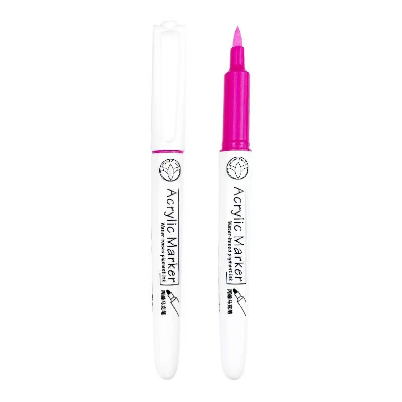 Refillable soft-tipped acrylic marker 12/24 color graffiti opaque water-based marker pen