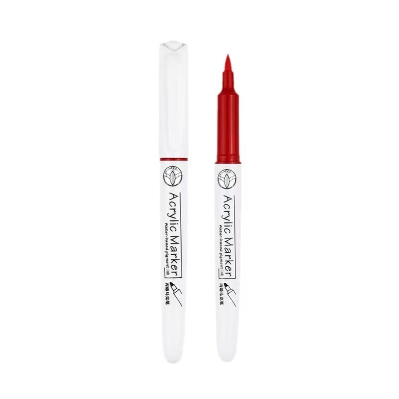 Refillable soft-tipped acrylic marker 12/24 color graffiti opaque water-based marker pen