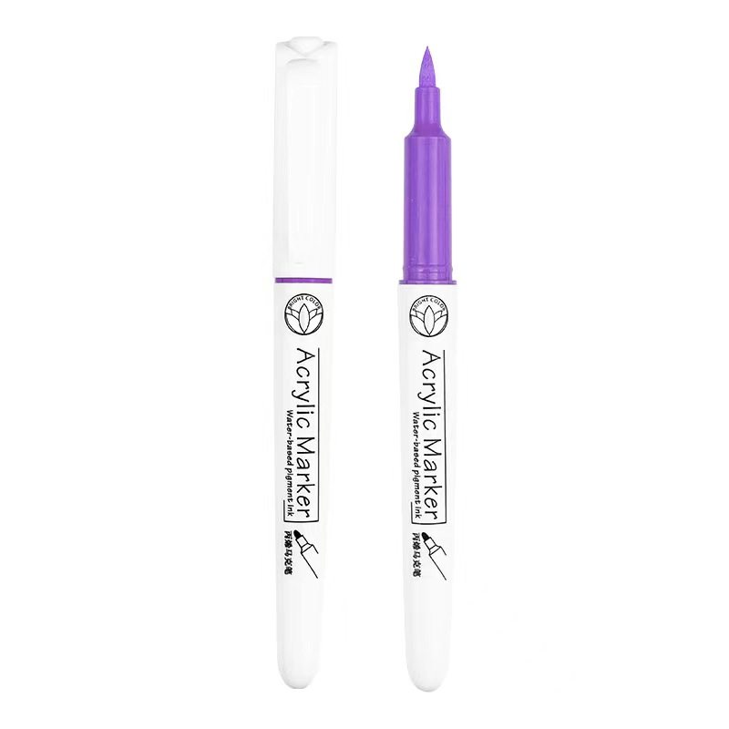 Refillable soft-tipped acrylic marker 12/24 color graffiti opaque water-based marker pen