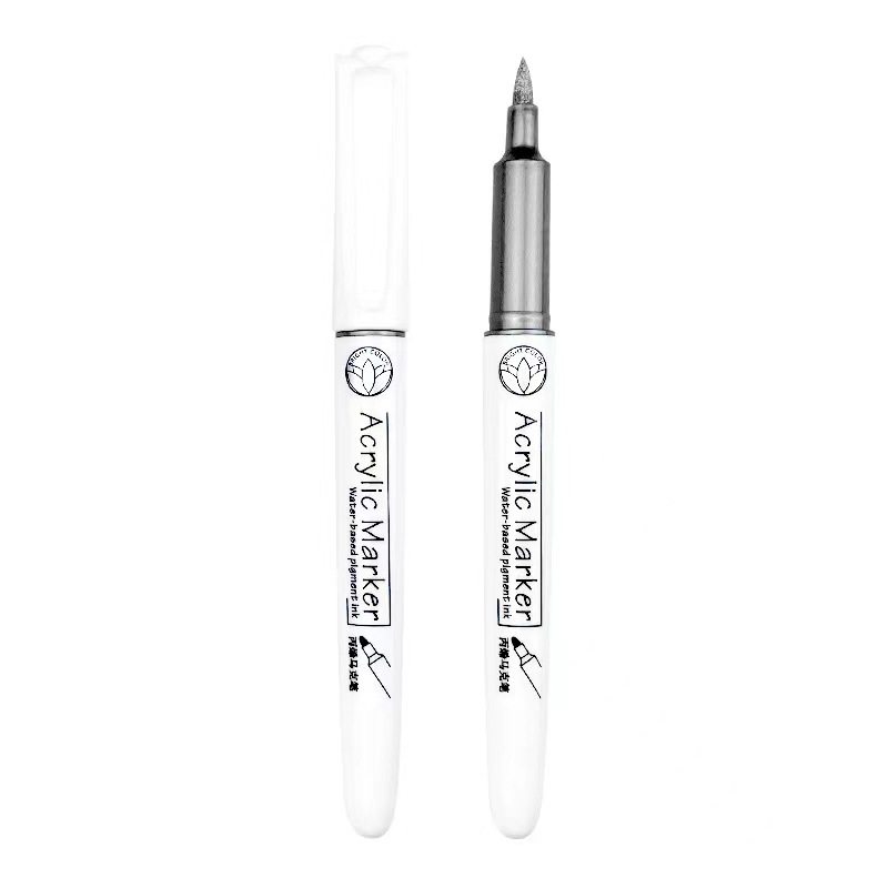 Refillable soft-tipped acrylic marker 12/24 color graffiti opaque water-based marker pen