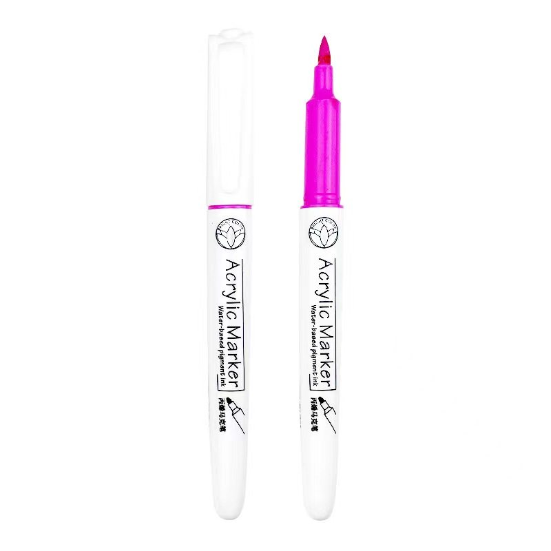 Refillable soft-tipped acrylic marker 12/24 color graffiti opaque water-based marker pen