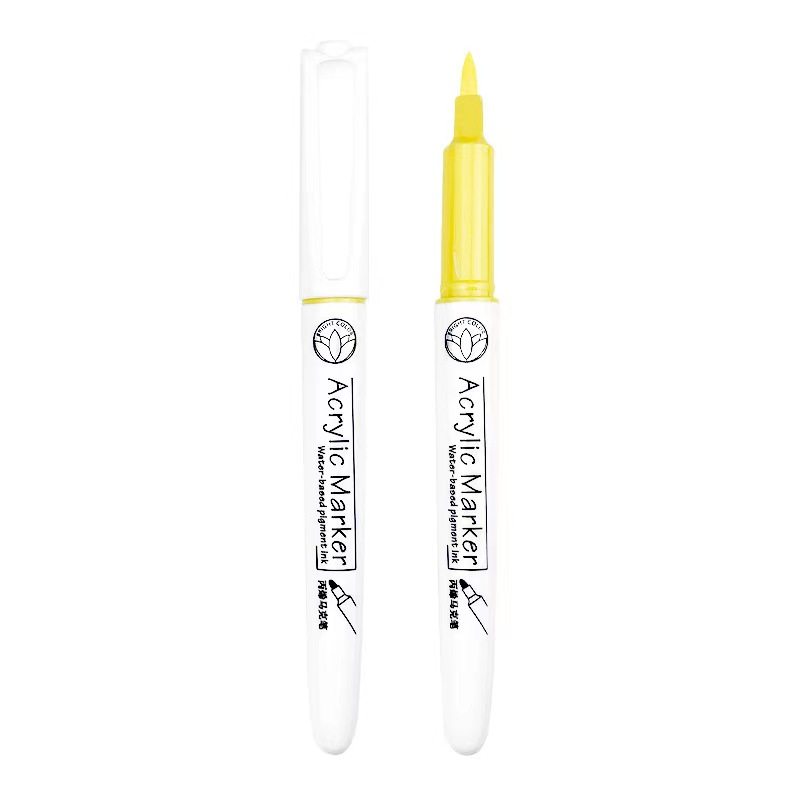 Refillable soft-tipped acrylic marker 12/24 color graffiti opaque water-based marker pen