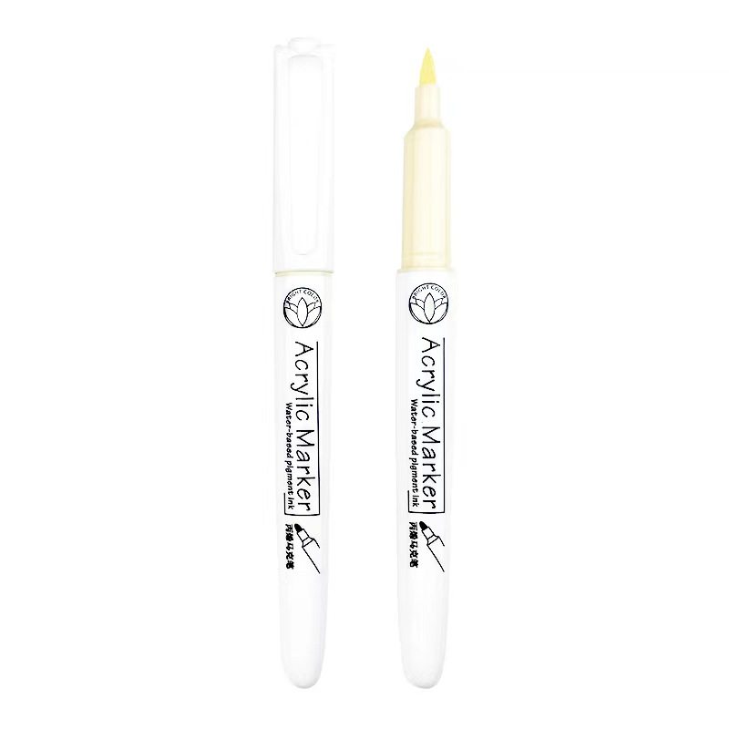 Refillable soft-tipped acrylic marker 12/24 color graffiti opaque water-based marker pen