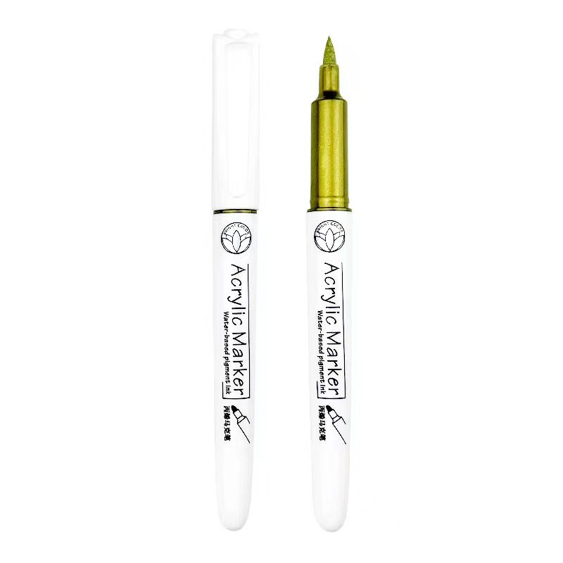 Refillable soft-tipped acrylic marker 12/24 color graffiti opaque water-based marker pen