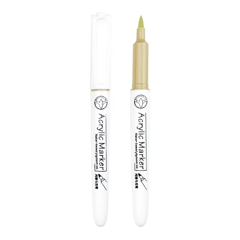 Refillable soft-tipped acrylic marker 12/24 color graffiti opaque water-based marker pen