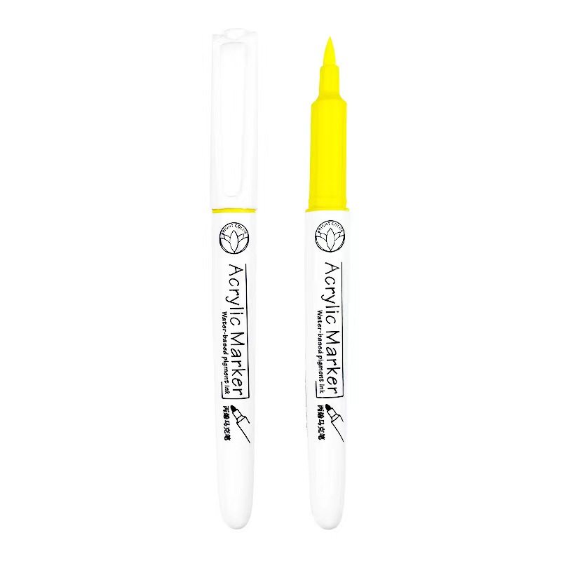 Refillable soft-tipped acrylic marker 12/24 color graffiti opaque water-based marker pen