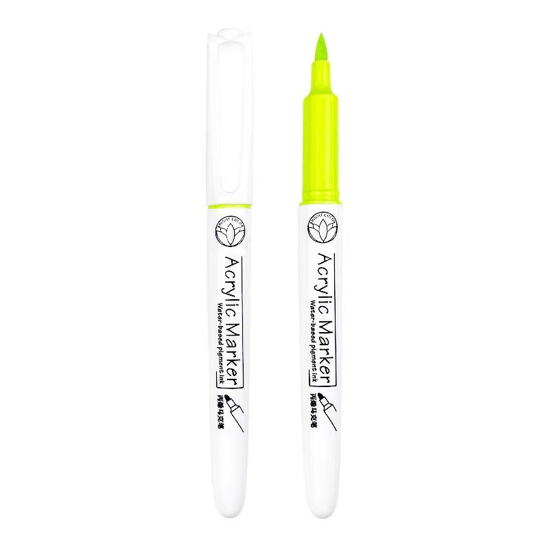 Refillable soft-tipped acrylic marker 12/24 color graffiti opaque water-based marker pen