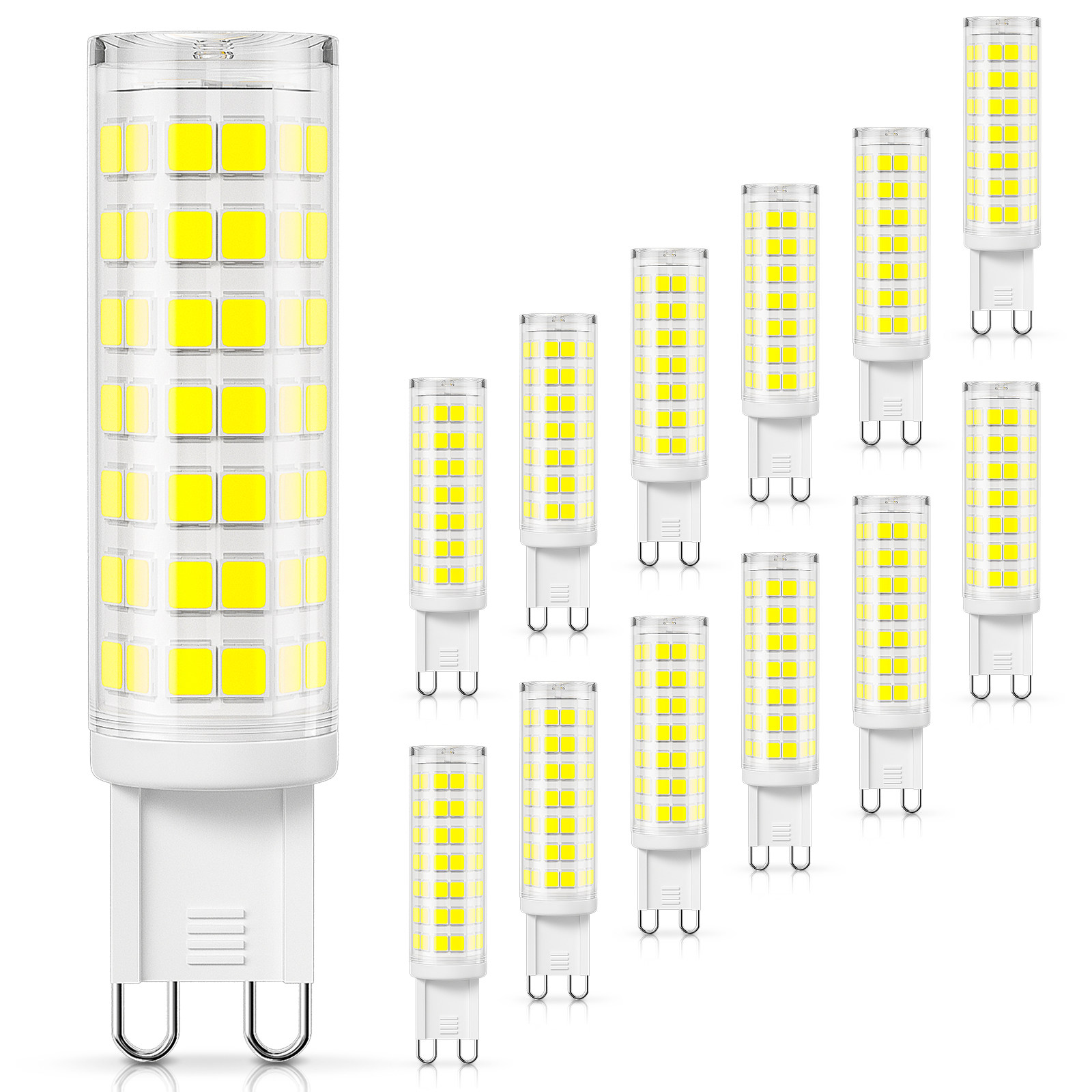 DiCUNO Dimmable Ampoule G9 LED, Blanc froid 5000K, 2,6W remplacement des  ampoules halogènes 30W, 260LM, Lampe G9 230V, Parfait pour salle de bain,  lustre, Lot de 6 : : Luminaires et Éclairage