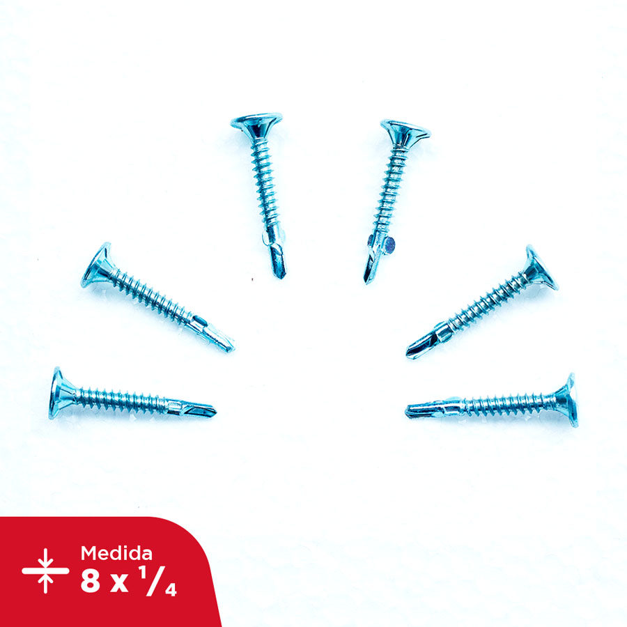 Ciento de tornillo plycem plh8-125 ptek 8×1/4