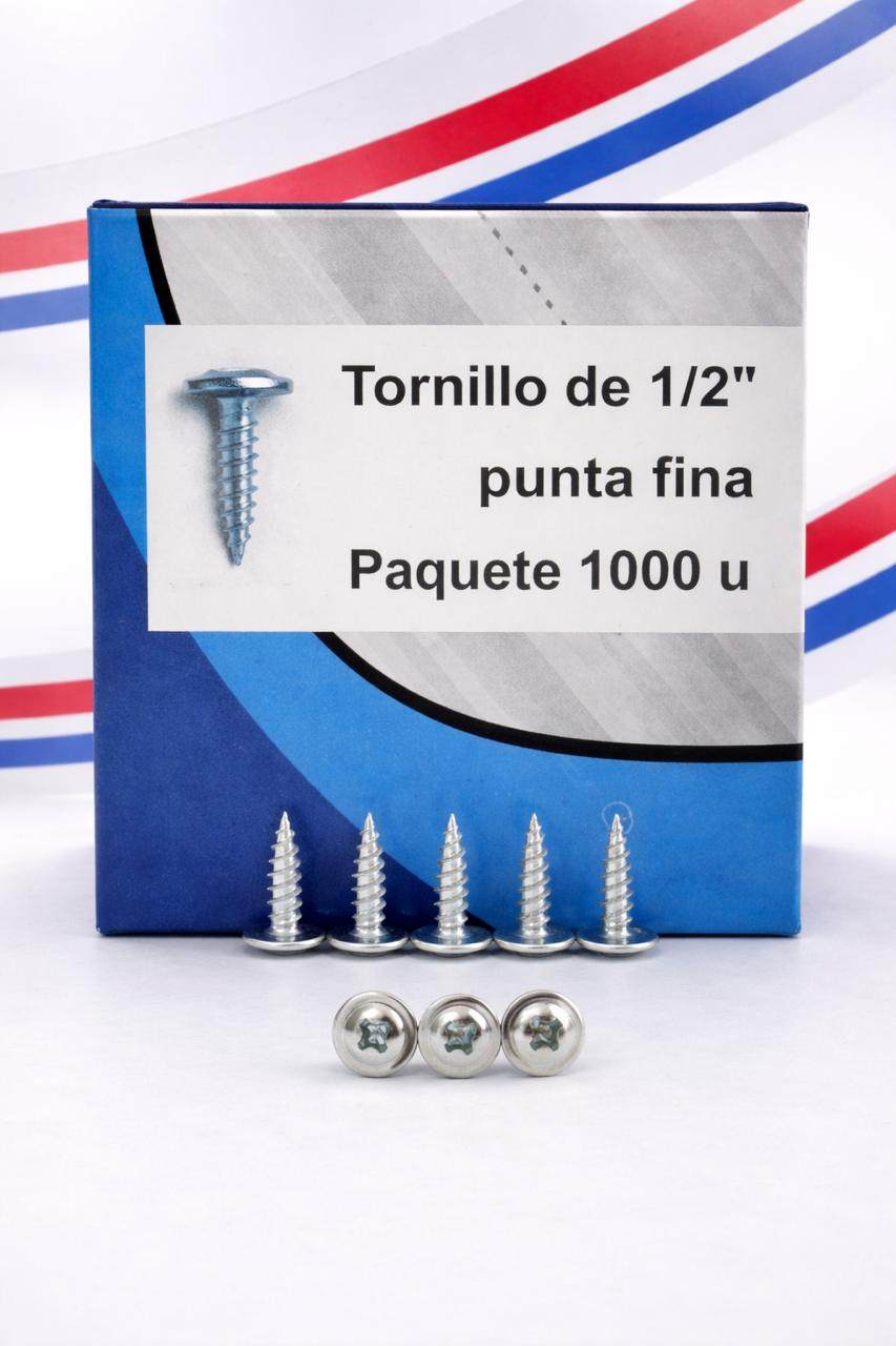 Ciento de tornillo de 1/2″ punta Fina（1000u）