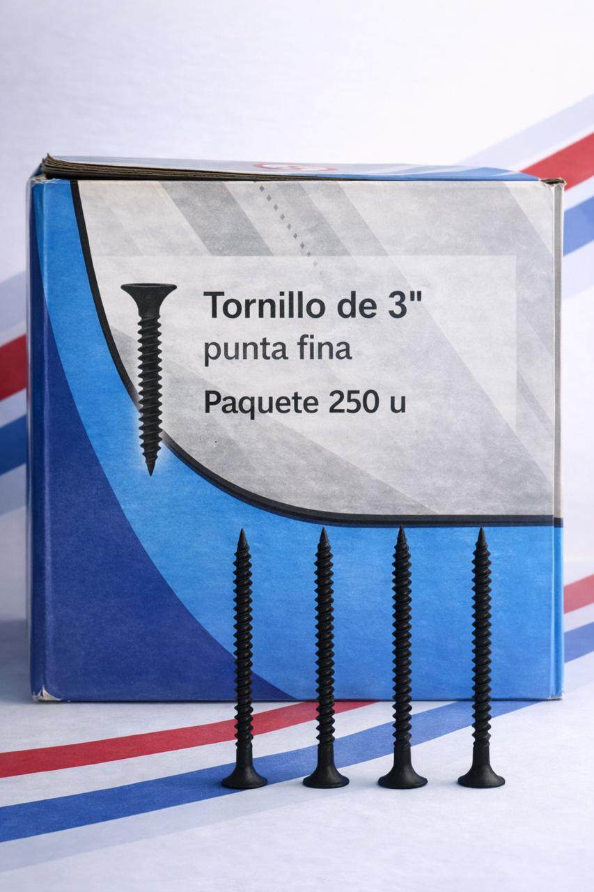 Ciento de tornillo de 3″ punta fina （250u）