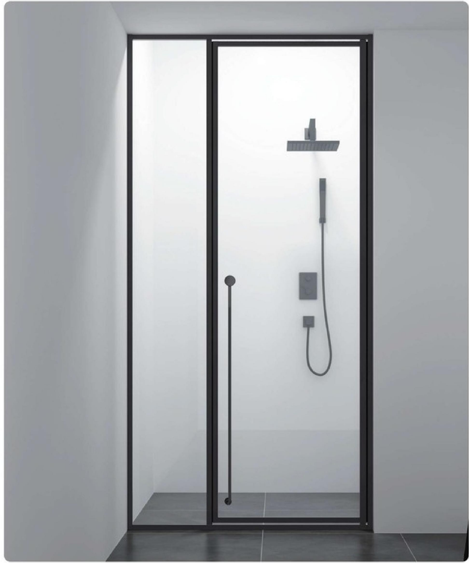 8mm Tempered Glass Custom Size Modern Walk In One-shaped Shower Door Sus304 Stainless Steel Frame for Apartment Hotel or Bathroom Enclosure