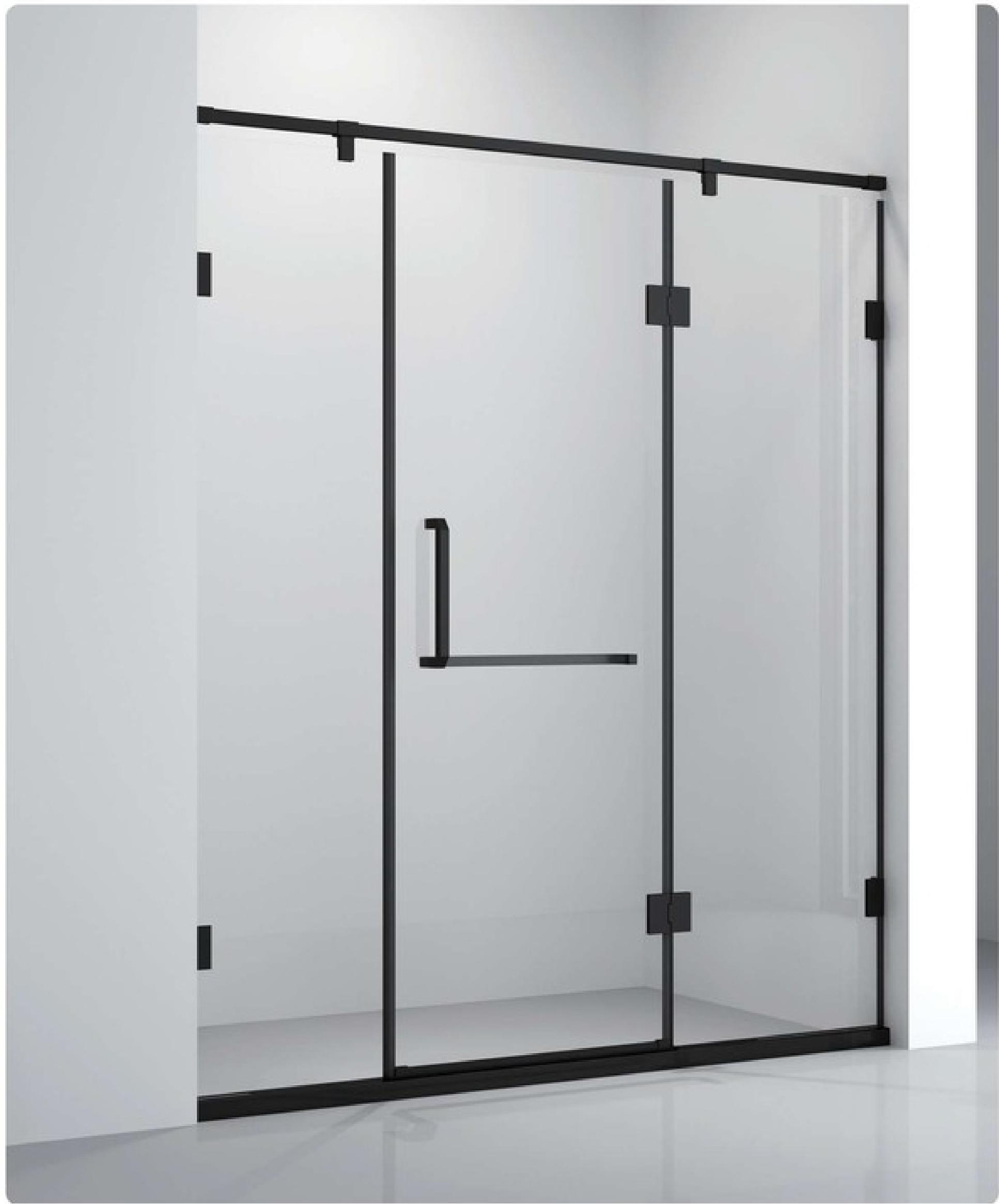 8mm Tempered Glass Custom Size Modern Walk In One-shaped Shower Door Sus304 Stainless Steel Frame for Apartment Hotel or Bathroom Enclosure