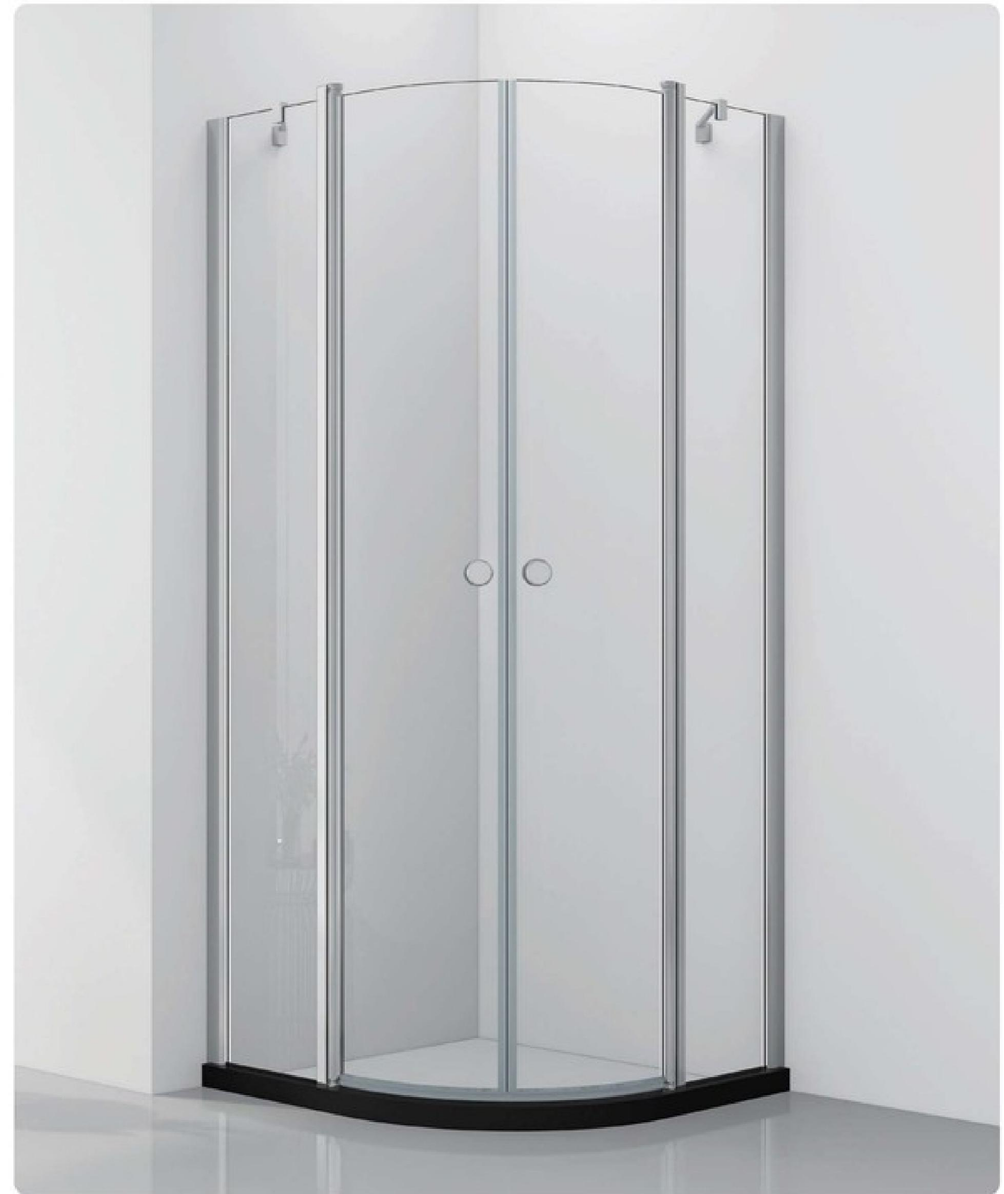 6mm Tempered Glass Custom Size Modern Pivot Arc Shaped  Shower Door Aluminum Frame Shower Enclusure for Apartment Hotel or Bathroom Enclosure