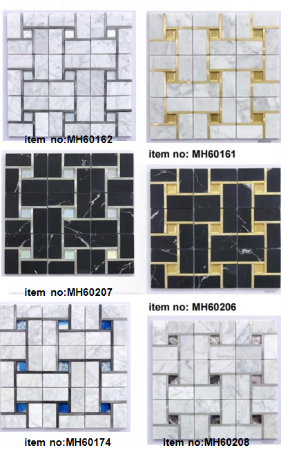 Modern 300*300*6mm Square Glass Stone Mosaic for Decor Bathroom &Background Wall
