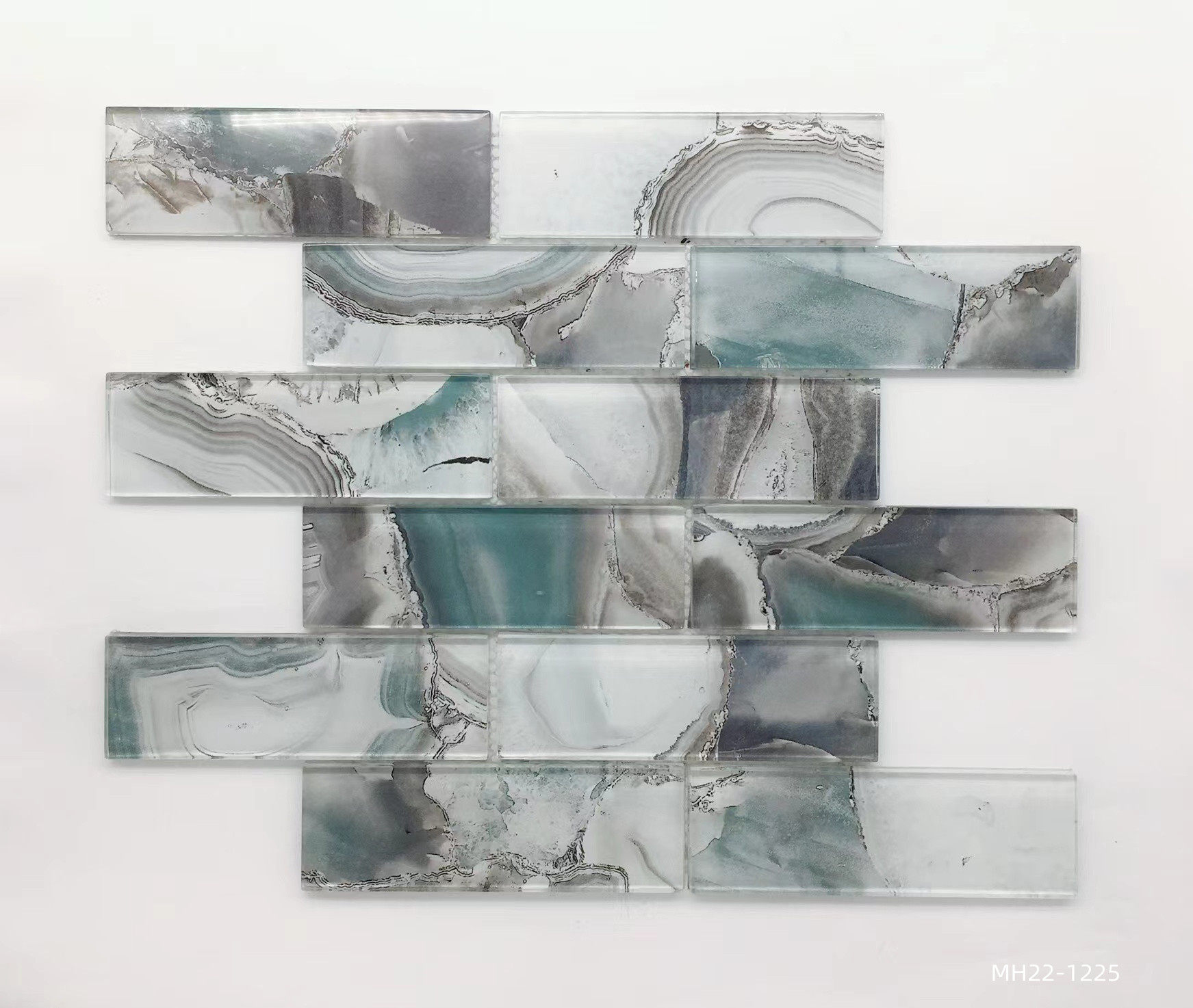 Modern 300*300*8mm  Irregular  Glass Mosaic for Decor Bathroom &Background Wall