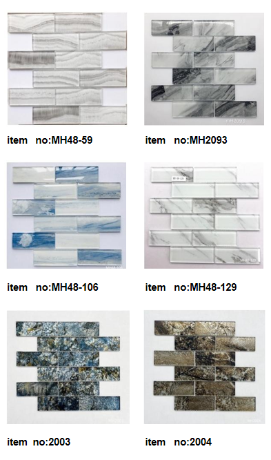 Modern 300*300*8mm  Irregular  Glass Mosaic for Decor Bathroom &Background Wall