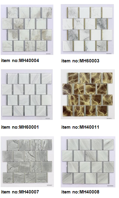 Modern 300*336X6mm  Irregular Glass Mosaic for Decor Bathroom &Background Wall