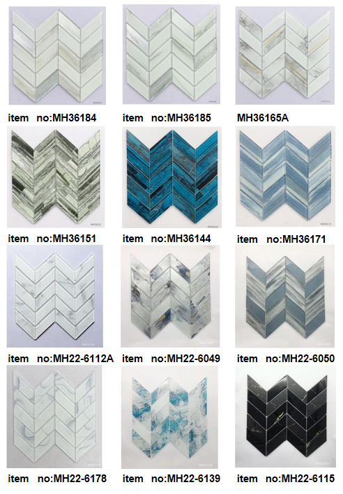 Modern 338*275X6mm Parallelogram Glass  Goldleaf Mosaic for Decor Bathroom &Background Wall