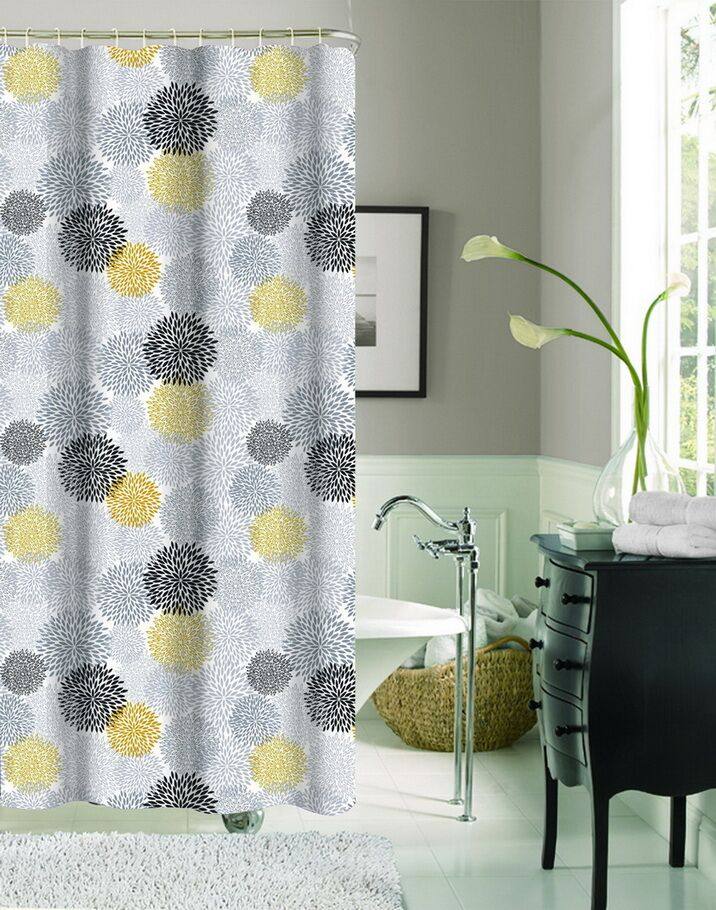 Boho Dahlia Mandala Floral Seamless Pattern Shower Curtain
