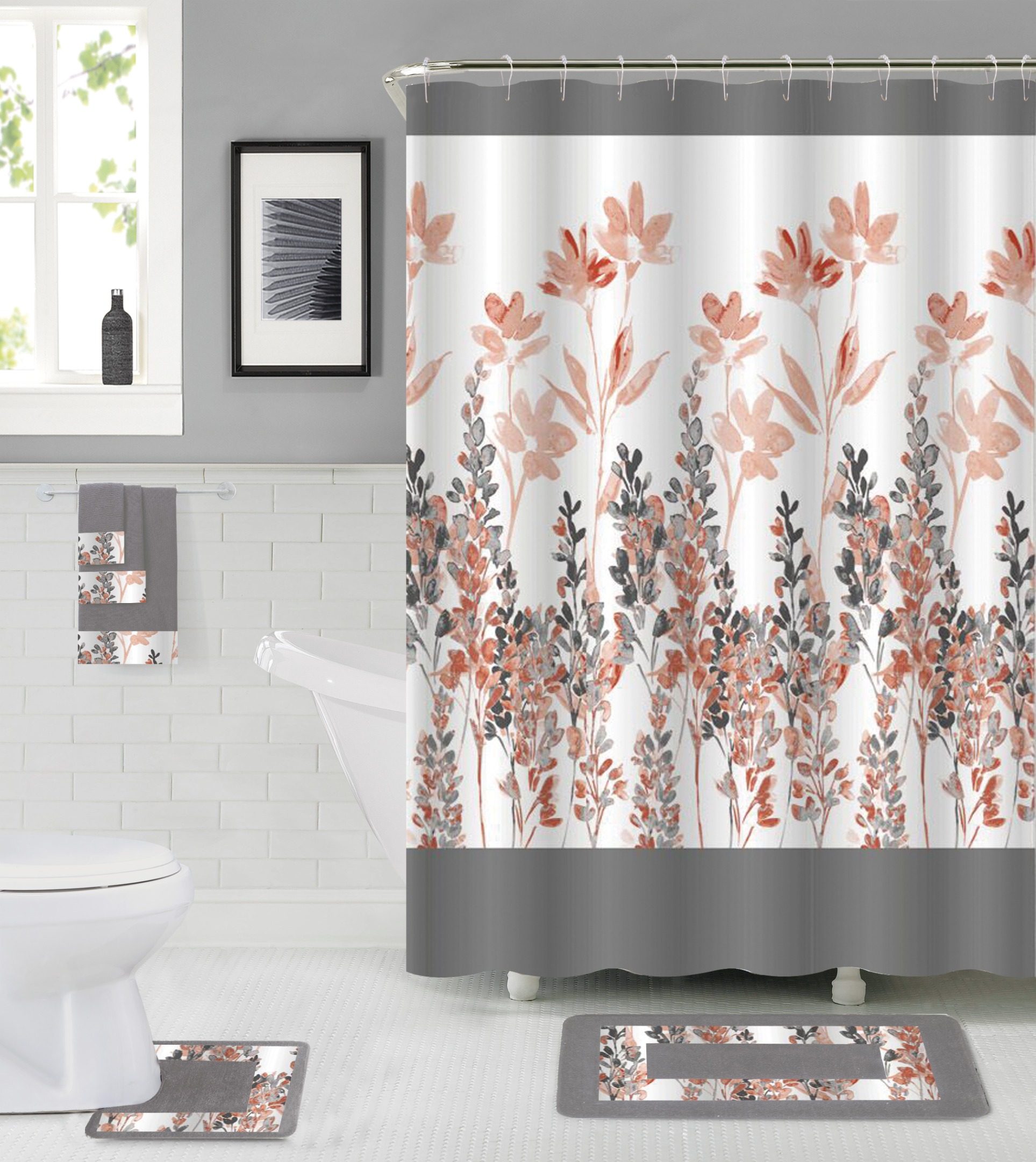 Botanical Design Shower Curtain