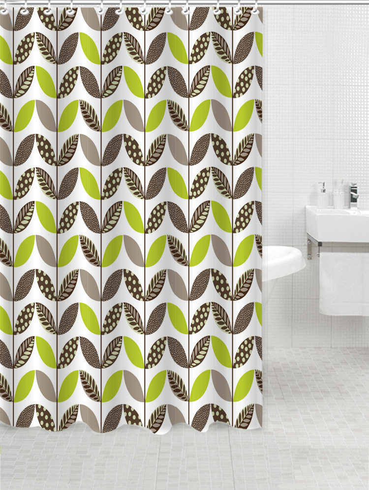 Vertical Botanical Ecology Shower Curtain