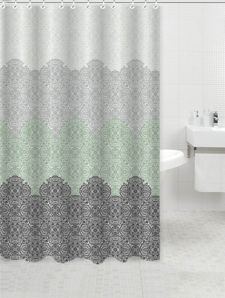 Radient Morocco Printed Polyester Fabric Shower Curtain
