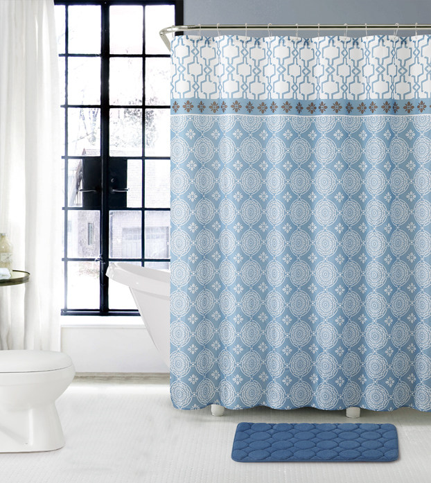 Medallion Print Bathroom Shower Curtain
