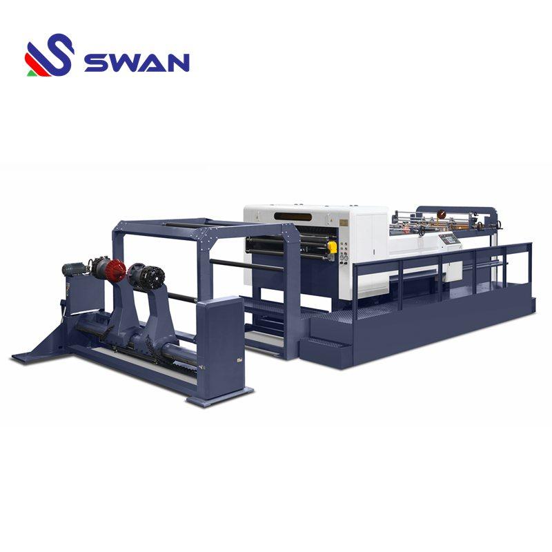 High Speed Paper Roll Cutter 1400mm Width Paper Roll To Roll Cutting Machine