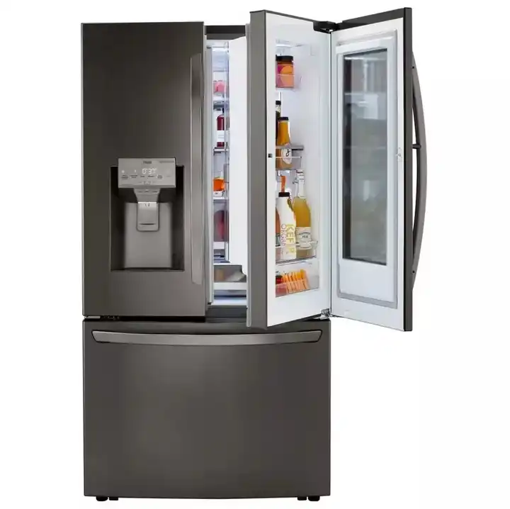 REFRIGERATOR HUA062 Energy Efficiency Rating Grade 1 Capacity 27.5 Material Stainless steel Freezer Capacity 9.3 Fridge Capacity 18.4 Material Stainless Steel 304/201 Applicaton Home Use Width 35.75 Depth 36.25 Height 69.75 Door 3-Door Cooling system Fan Cooling Weight 323 lbs Dimension 38 x 73 x 39