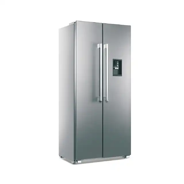 REFRIGERATOR HUA067 Capacity ≥150L Dimensions (L x W x H (Inches) 815*575*1730mm Power (W) 50W Voltage (V) 220V/110V Type Side-by-side Material Stainless steel Installation PORTABLE Freezer Capacity 191L Fridge Capacity 327L Color Silver Temperature Range 2℃-8℃ / -16℃~-24℃ Usage Faster Cooling Size 815*575*1730mm