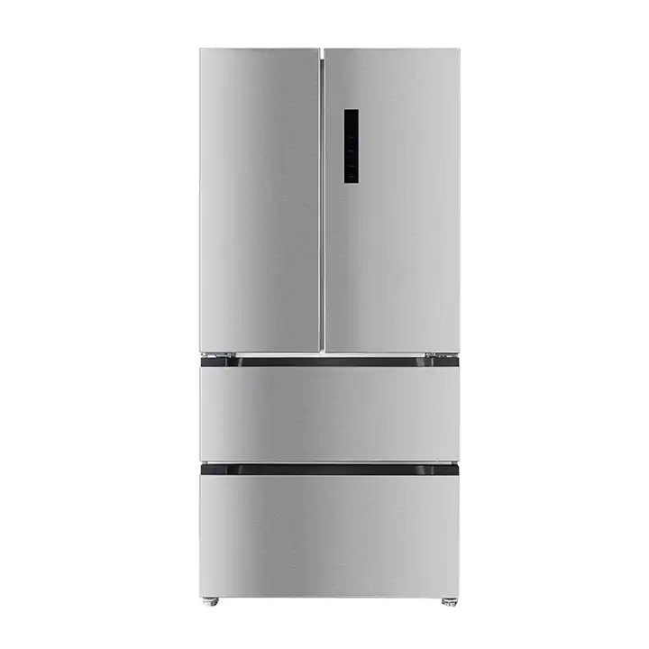 REFRIGERATOR HUA068 Energy Efficiency Rating Grade 1 Refrigeration Type Air Cooling Capacity 500-599L Dimensions (L x W x H (Inches) 33*28*72 Voltage (V) 220-240V 50Hz Material Plastic Feature COMPRESSOR Installation PORTABLE Freezer Capacity 183 Fridge Capacity 327 Efficiency Class (old EU standard) A+ Display LED No. Drawers (fridge/freezer) 2/2 No. Glass shelves (fridge/freezer) 3/0 No. of Balconies (fridge/freezer) 6/0