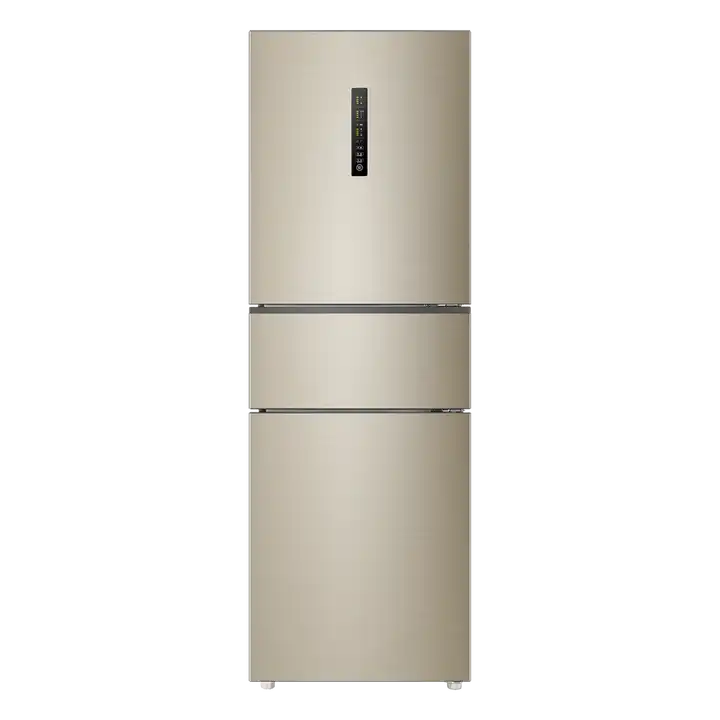 REFRIGERATOR HUA076 Capacity 200-249L Dimensions (L x W x H (Inches) Customzied Power (W) 100-500W Voltage (V) 220V Material Plastic Installation PORTABLE Freezer Capacity 100-200L Fridge Capacity 100-300L Energy Efficiency Rating Grade 1 Door 3 doors Door Type Upper and lower door Defrosting Manual defrost Temperature Range 0 -10/-18 Degree Function Beverage Meat Fruit Fresh Refrigerant R290/R600a