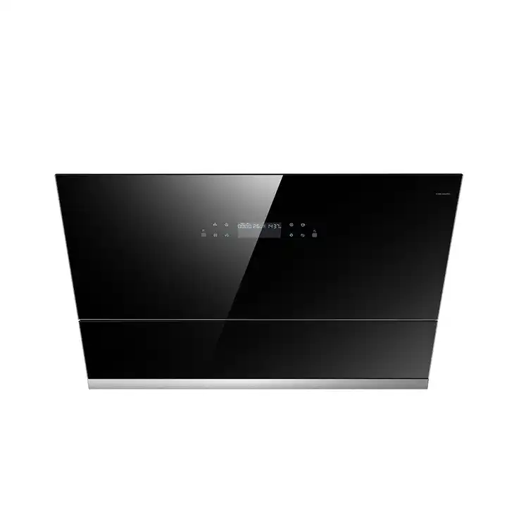 RANGE HOOD HUA117 Air Exhaust Rate 18-20 m³ / min Power (W) 360 Voltage (V) 220 Function LOW NOISE Material Stainless Steel+tempered Glass Color Black Switch Touch Switch Motor Copper Motor Light LED Light