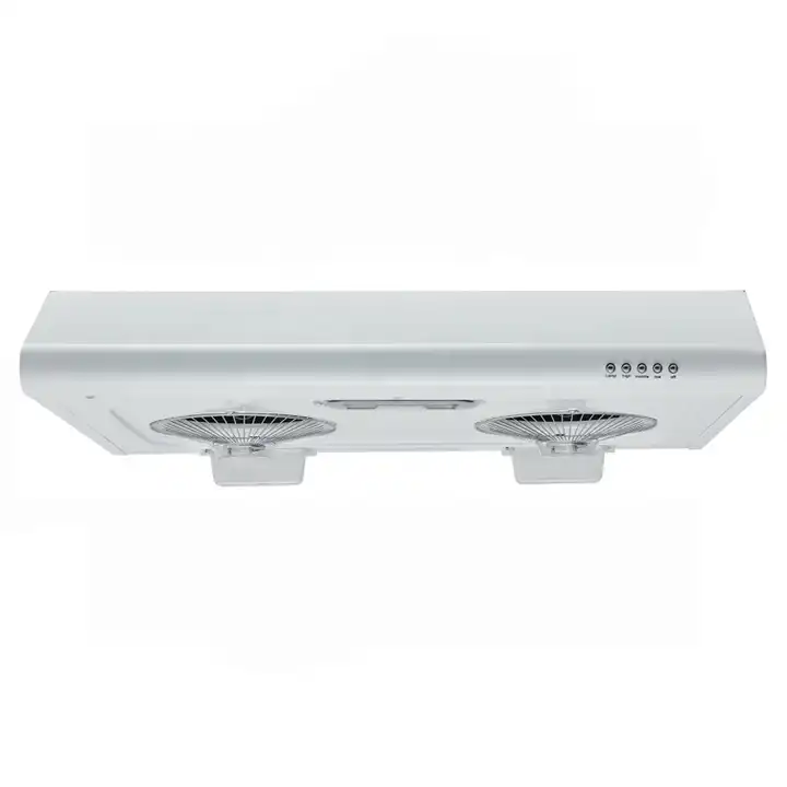 RANGE HOOD HUA118 Air Exhaust Rate 15-17 m³ / min Power (W) 180 Voltage (V) 120 Function LOW NOISE Filter Stainless Steel Baffle Filter Material Cool Plate Color Powder Coated White or Black Switch Push Button Motor Copper Motor 180W Size 30