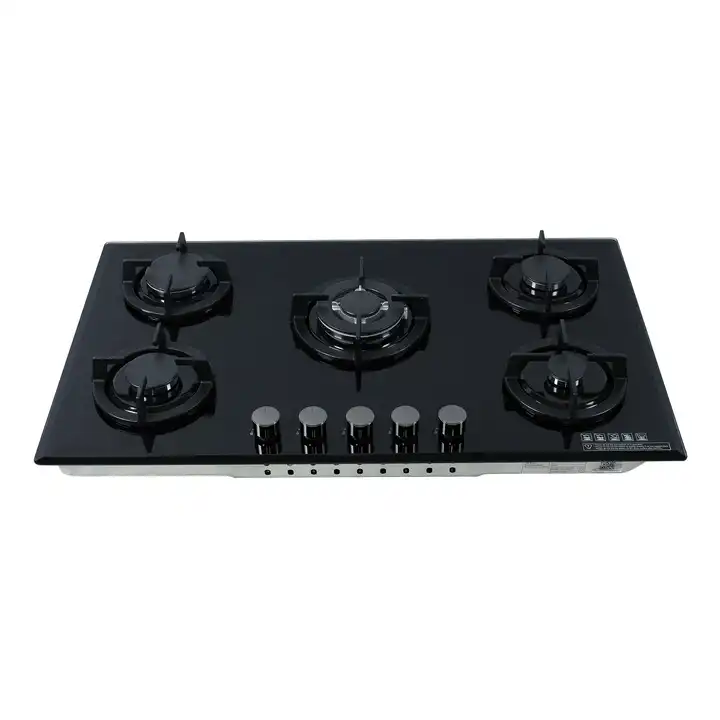 GAS STOVE HUA123 Cooker Quantity Multi-cooker Cooktop Installation Built-In Power Source Battery Gas Burner Ingition Mode Electronic Ignition No. of Gas Burner 5 Power (W) 3.1kw * 1/2.9kw *1/1.7kw *2/1.1kw *1 Surface Material Ceramic / Glass SURFACE 8mm toughened safety surface IGNITION Automatic pulsed ignition KNOB Front Control GAS TYPE LPG, NG HEAT EFFICIENCY 3.1kw * 1, 2.9kw*1, 1.7kw*1, 1.0kw*1 LOADING QTY 20'/40'/40'HQ: 300/650/700pcs Keywords 5 Burner Gas stove Certification CE CB SASO,etc.