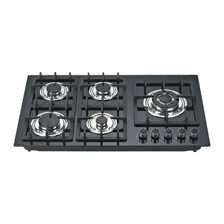 GAS STOVE HUA130 Cooker Quantity Multi-cooker Cooktop Installation Built-In Power Source Gas Gas Burner Ingition Mode Electronic Ignition No. of Gas Burner 5 Power (W) 10300 Voltage (V) AC110-240V/3.0V Surface Material Ceramic / Glass Material tempered glass Burner Italian SABAF Burner Pan Support Cast Iron Optional Gas Type N.G.or L.P.G Ignition Type AC Pulse Ignition (Optional) Burner Cover Iron Cover