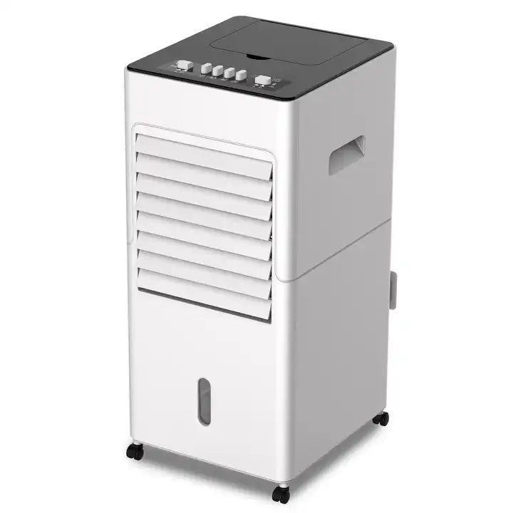 AIR COOLER HUA142 Power Source: Electric Power (W): 65W Power Type: AC Voltage (V): 220 G.W/N.W: 6.2/5.3 Air Flow Volume: 400m3/h Size: 38.8x29.5x81.5cm Featured Function: Humidification Power: 65w Water capacity	: 6L Color: White Timer: 7.5H Speed: 3 Speeds - Low / Medium / High Cooling/Heating: Cooling Only