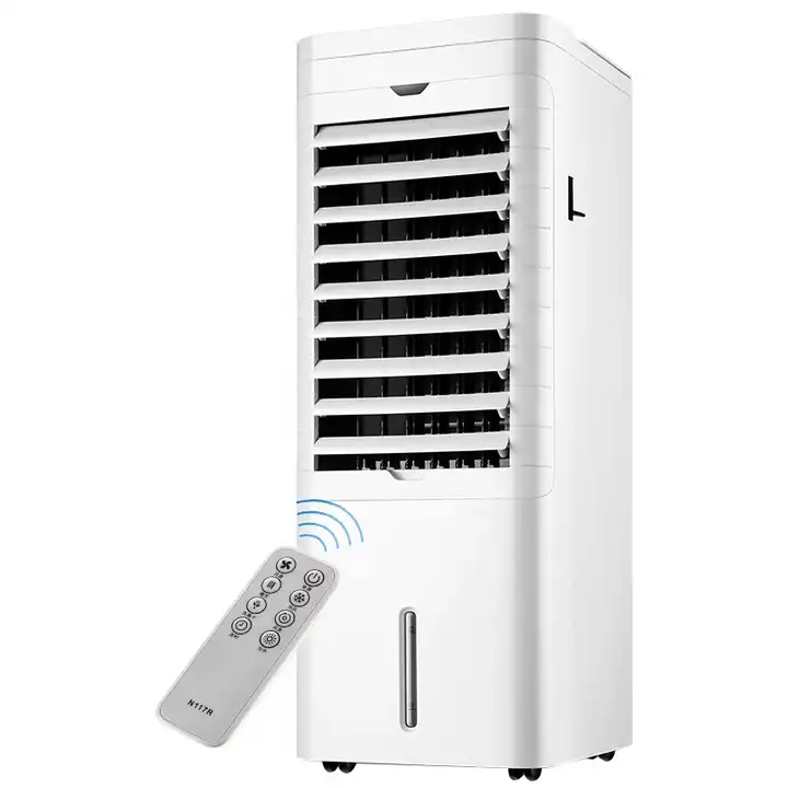 AIR COOLER HUA150 Power Source: Electric Product Size (without wheels): 259*295*681mm Packed Size: 316*355*792mm Capacity (btu): 380 Power (W): 75 Power Type: AC Voltage (V): 220~240 Gross weight: 7.30KG Net weight: 5.90KG Timer: 12H Water tank: 5.4L Power supply: 220-240V/1Ph/50Hz Controller: Remote/Manual switch Packed size: 355*316*792mm Cooling/Heating: Cooling Only