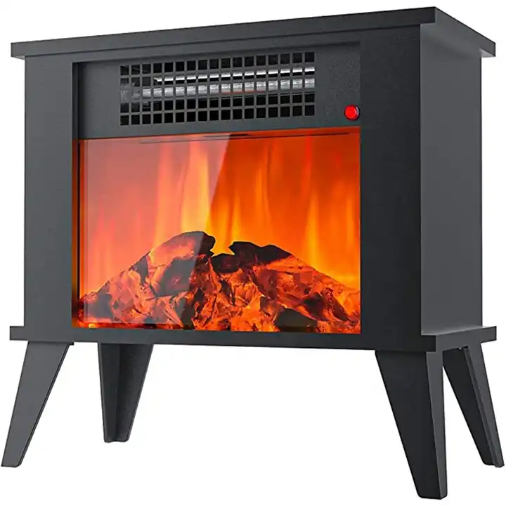 ELECTRIC HEATER HUA189 Power Source: Electric App-Controlled: NO Overheating Protected	: Yes Adjustable Thermostat: NO Power: 1000W Color: Burnished oak Heat Element: Infrared quartz tube Flame: Works with or without heat Remote: Included Feature: Eco-Friendly Product Dims (L x W x H), Weight: 37.0 X 19 X 34 cm, 5.05 kgs