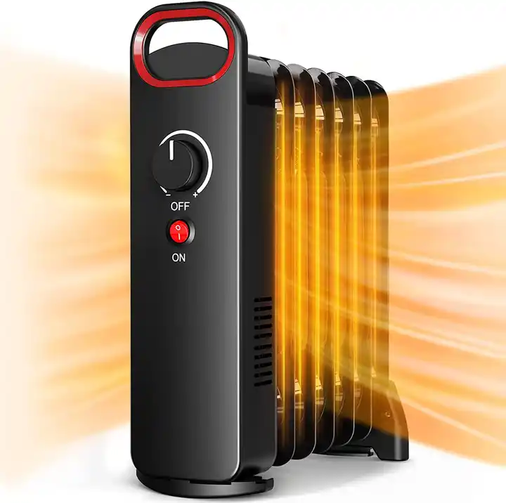 ELECTRIC HEATER HUA196 Specification: 700W Power Source: Electric App-Controlled: NO Feature: Energy Saving Color: Black white Heater type: Conduction oil Safe control: Adjustable thermostat Heat setting: 1 Overheat protection with indicator light Tipover switch Product size: 135*160*403mm Weight: 3.2kg