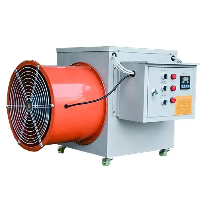 KEROSENE HEATER HUA211 Weight: 35 KG Material: Stainless steel Working Temperature Range: -30 - 40 ℃ Fuel: Electrtic Air output: 5870m3/h Fan power: 550w Max temperature: 99 Heating Power (KW): 5 Voltage(V): 220 Max Airflow(m3/h): 1000 Brood Area (m2): 25-35 Normal Temperature Heating Area (m2): 50-100 Fan Power (KW): 0.09 Current(A): 23 Outlet Max Temperature(℃): 65 Dimension(mm): 450*550*700