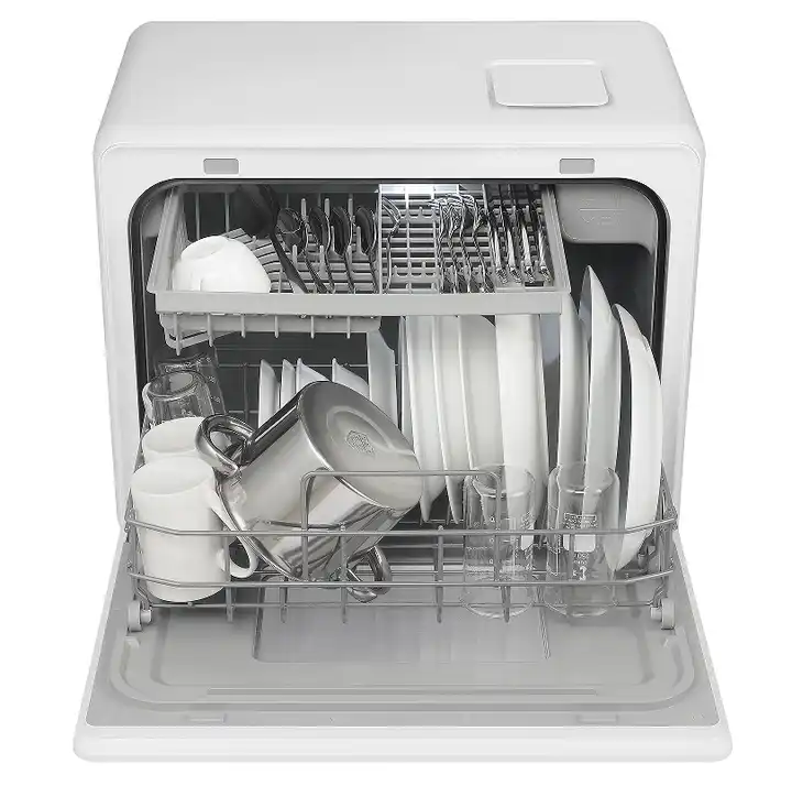 DISHWASHER HUA166 Power Source: Electric App-Controlled: NO Control Type: Full-Integrated Style: Drawer Dish Washer Housing Material: Plastic Inner Material: Stainless steel Power (W): 950 Voltage (V): 220 Acceptable: 6 Bottle Sets Capacity: 5.2L Weight: 18.2KG Size: 548*360*496mm Operation Mode: touch Key-press Door Body Material: Plasthetics and Tempered Glass Interior Material: PPTD20 Food Grade of PPTD20 Number Of Spray Arms: three