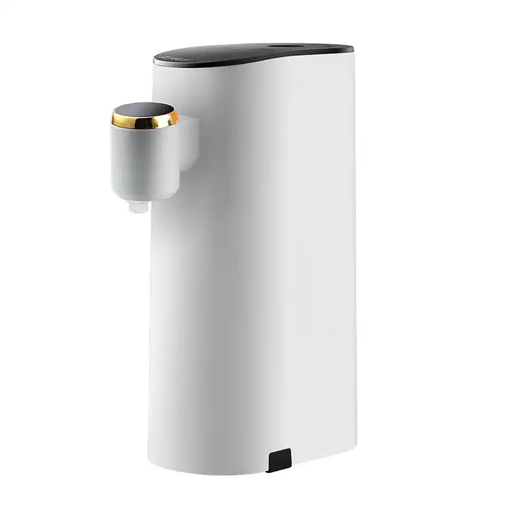 WATER DISPENSER HUA245 Dimensions (L x W x H (Inches): 39*24*74 Power (W): 2100W Voltage (V): 110V~240V Rated frequency: 50Hz Water output: 250ml/time Installation: Desktop Function: Make Hot Water Feature	Portable: Instant Heat Material: Plastic+ Stainless Steel Water Temperature: Daily /45/65/85/100 Size: 100*60*188mm Use water source: direct drinking water Water source requirements: only heat water below 40℃