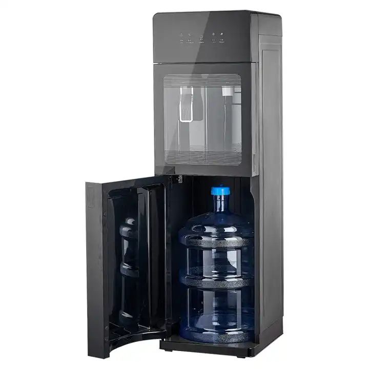 WATER DISPENSER HUA247 Dimensions (L x W x H (Inches): 31*31*103cm Housing Material: Plastic Power (W): 2200 Voltage (V): 220 Function: Heating and cooling Package Size: 36*36*110cm Usage: Heating and cooling water Gross weight: 11kg Color: Black/Silver Raw water tank capacity: 3L Heating Power	: 2200w Cooling Power: 65W Use water sourse: qualified bottled water (below 18.9L)